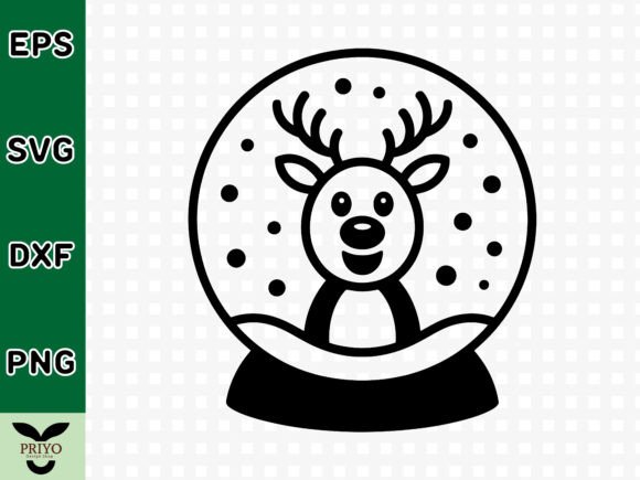 A Crafting Review of the Cute Reindeer in Snow Globe Graphics