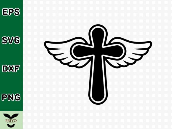 A Cross with Wings SVG: A Graphic Asset for Craft-Based Brands
