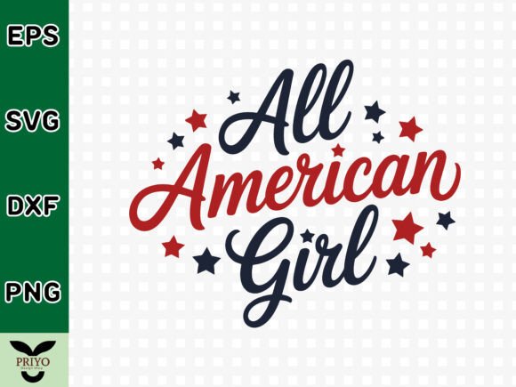 All American Girl SVG: A Graphic Design Asset for Editorial Craft