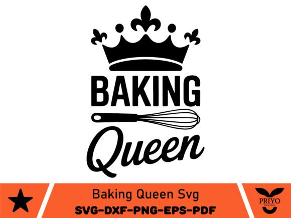 Baking Queen Graphics for Kitchen Craft Projects