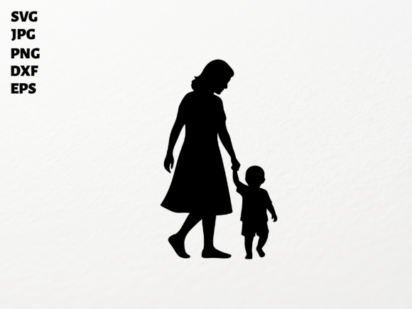 Crafting Brand Bonds: A Mom & Child SVG for Graphics