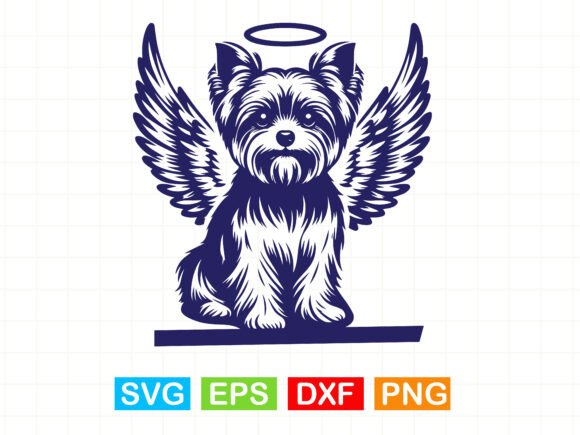 Crafting with Yorkie Angel Wings Graphics