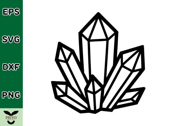 Crystal Formation SVG: A Graphics Asset for Modern Crafts
