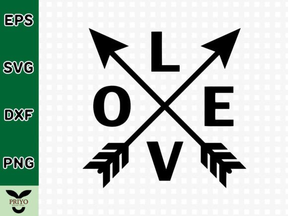 Love Arrows SVG: A Crafts Graphics Asset for Commercial Use