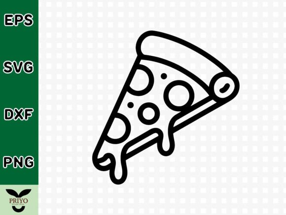 Melting Cheese Pizza SVG for Graphic Crafts