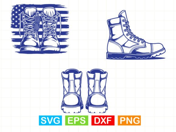 Military Boots SVG Graphics for Crafts & Digital Products