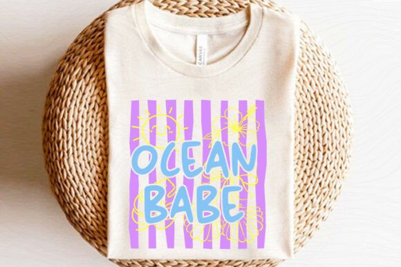 Ocean Babe Retro Summer Beach SVG: A Graphics Asset for Craft Businesses