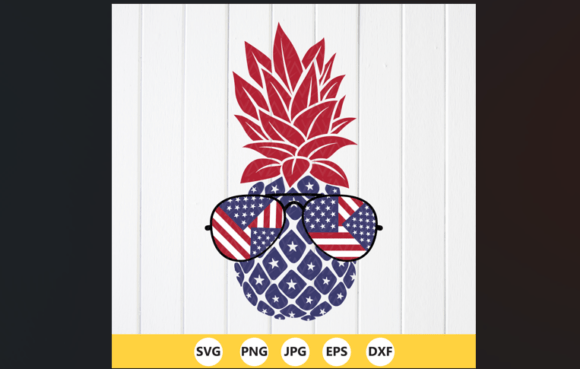 Pineapple USA Flag Sunglasses: A Versatile Graphics Asset for Crafts & Branding