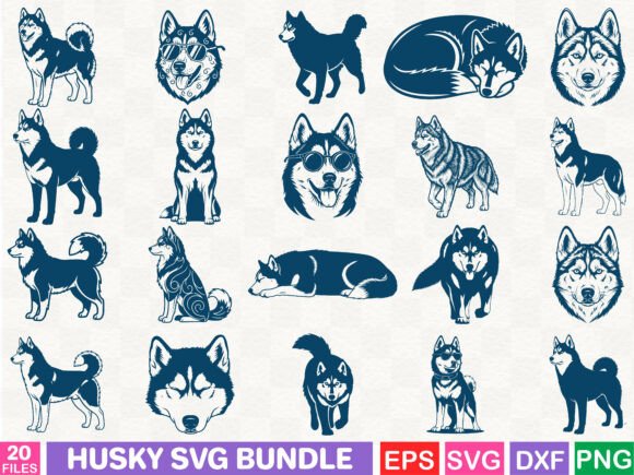 The Husky SVG Bundle for Craft & Graphic Projects